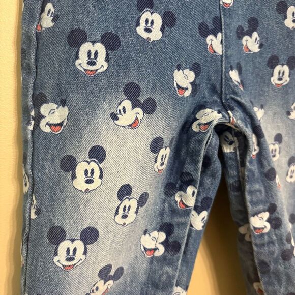 Disney Baby Mickey Mouse Print Denim Overalls 12-18 Months Baby Girl Baby Boy - Picture 3 of 12